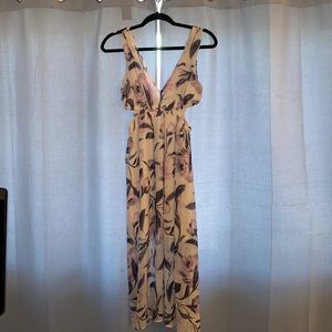 Sienna Sky maxi dress w/ cutouts on the side